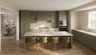 Polished green island kitchen render